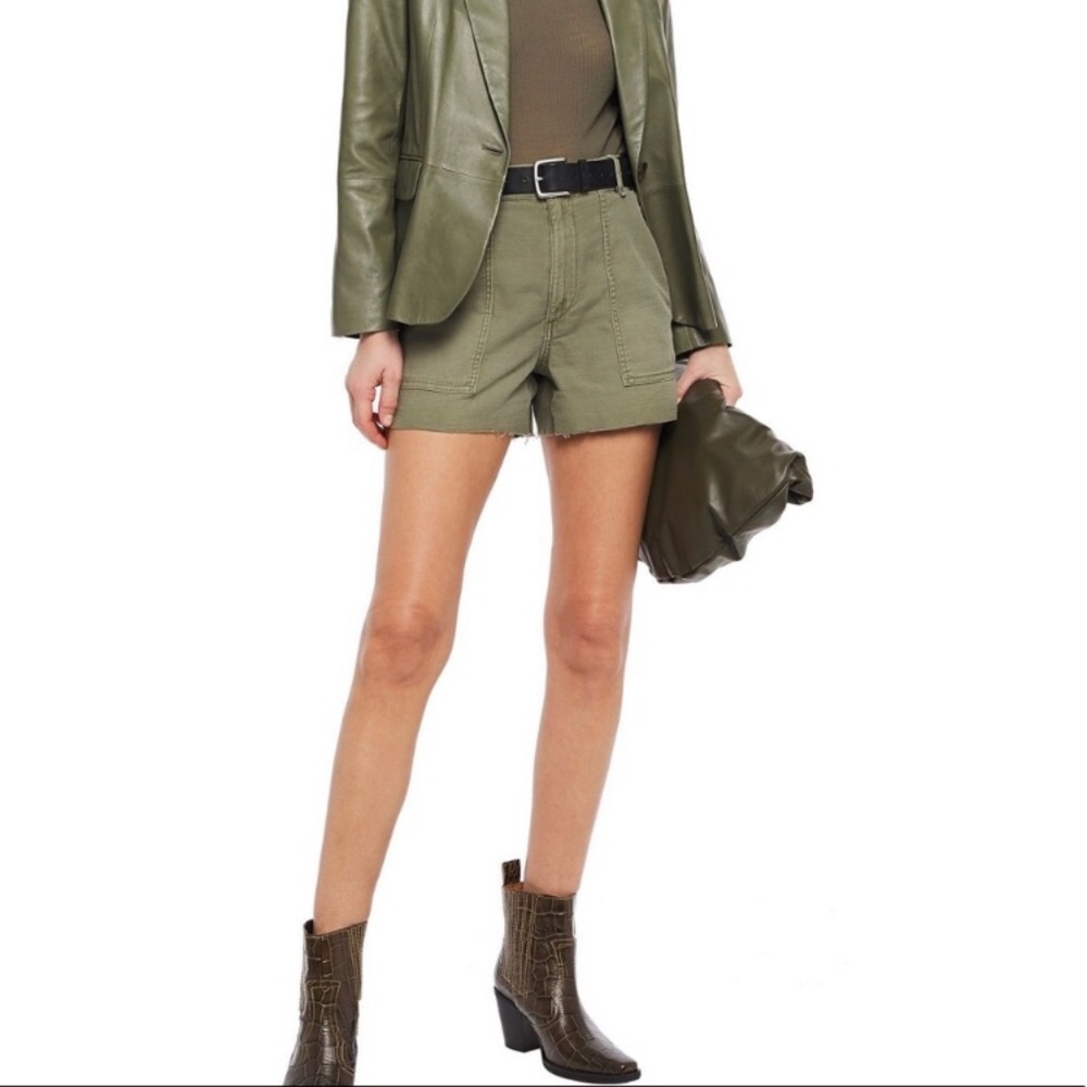 RAG & BONE High Rise Slub cotton shorts - Army Green - Women’s Size 29- NEW